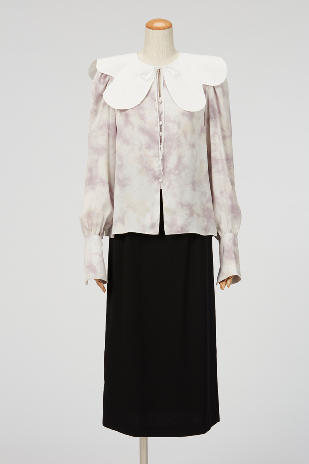 Attached Collar Blouse Pink / Inspired by Flow