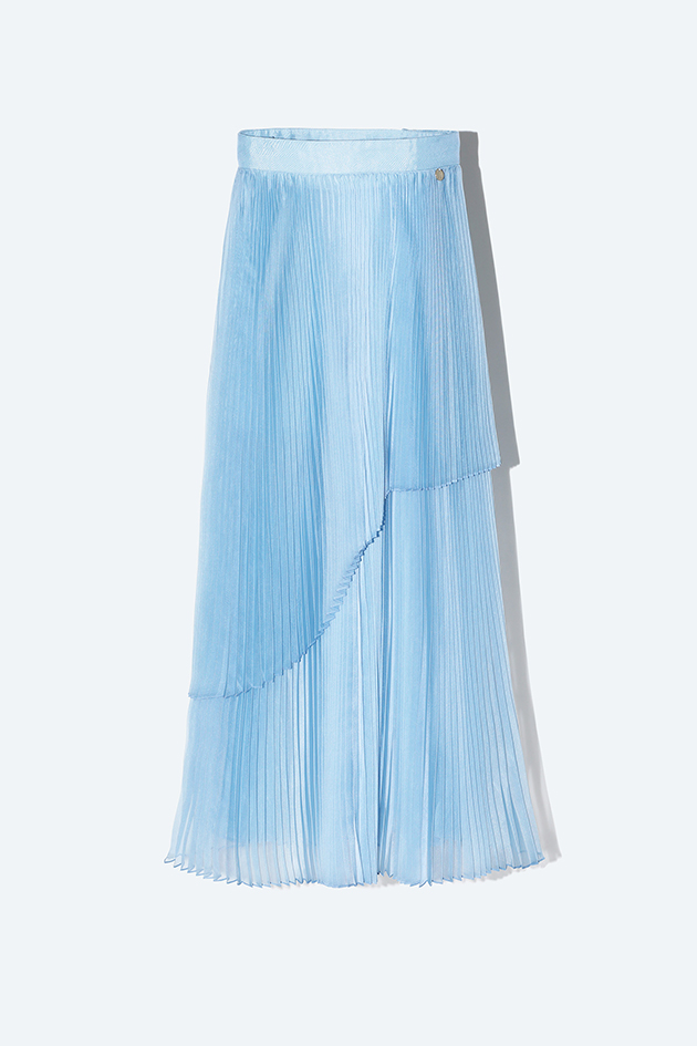 Sheer Pleats 2way Skirt Blue / Inspired by Moon