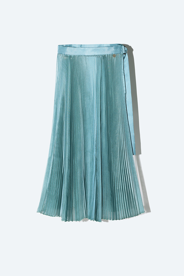 Sheer Pleats Wrap Skirt / Inspired by Moon