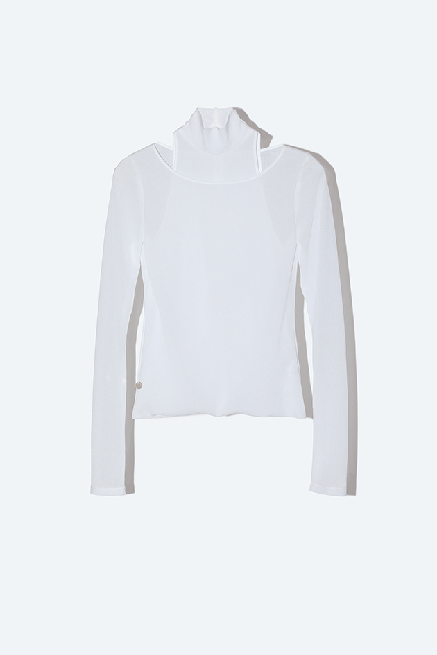 Sheer Cut Out Top White