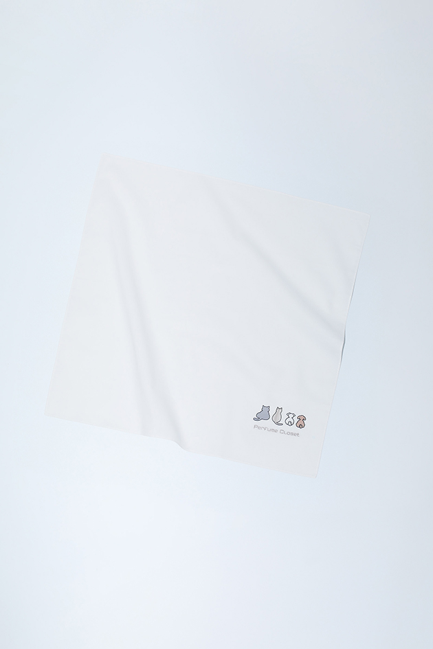 naotte × Perfume Closet Handkerchief White