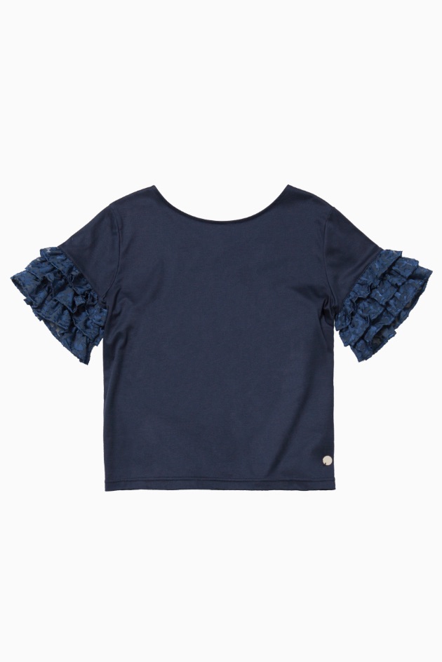 2WAY FRILL TOPS / NAVY