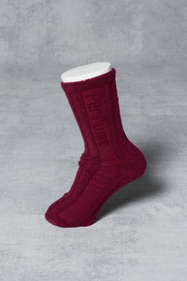 PILE LOGO SOCKS / BURGUNDY