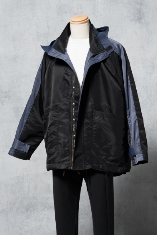 COLOR BLOCK NYLON JACKET (WATER-REPELLENT)