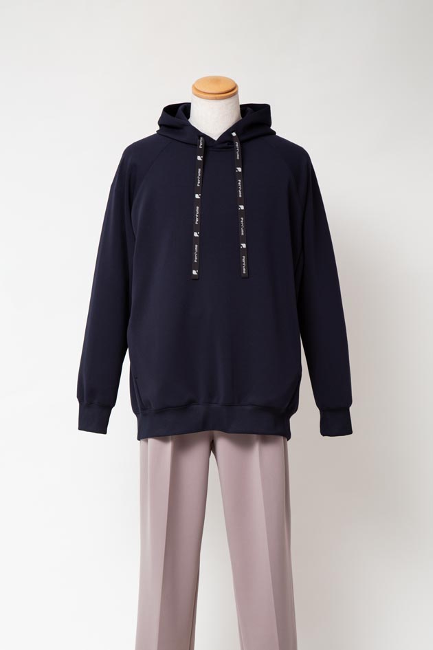 Smooth Stretch Hoodie / Navy